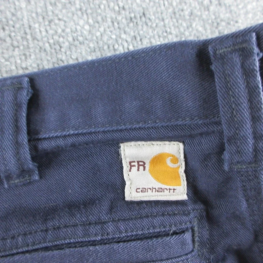 Carhartt FR Pants Mens 36x30 Blue Flame Resistant CAT 2 Canvas Chino Workwear